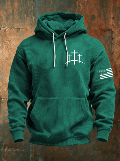 Men's Faith Print Knit Hoodie