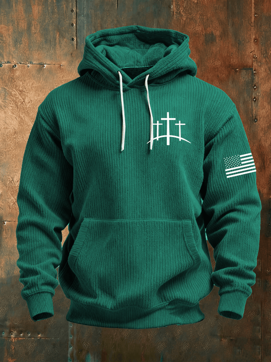 Men's Faith Print Knit Hoodie