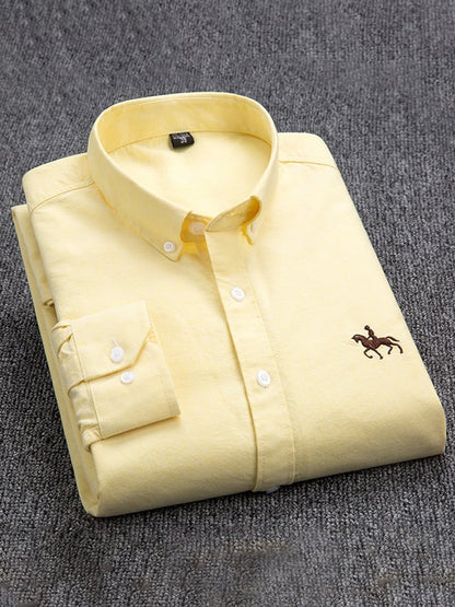 Men's Business Cotton Embroidered Shirt