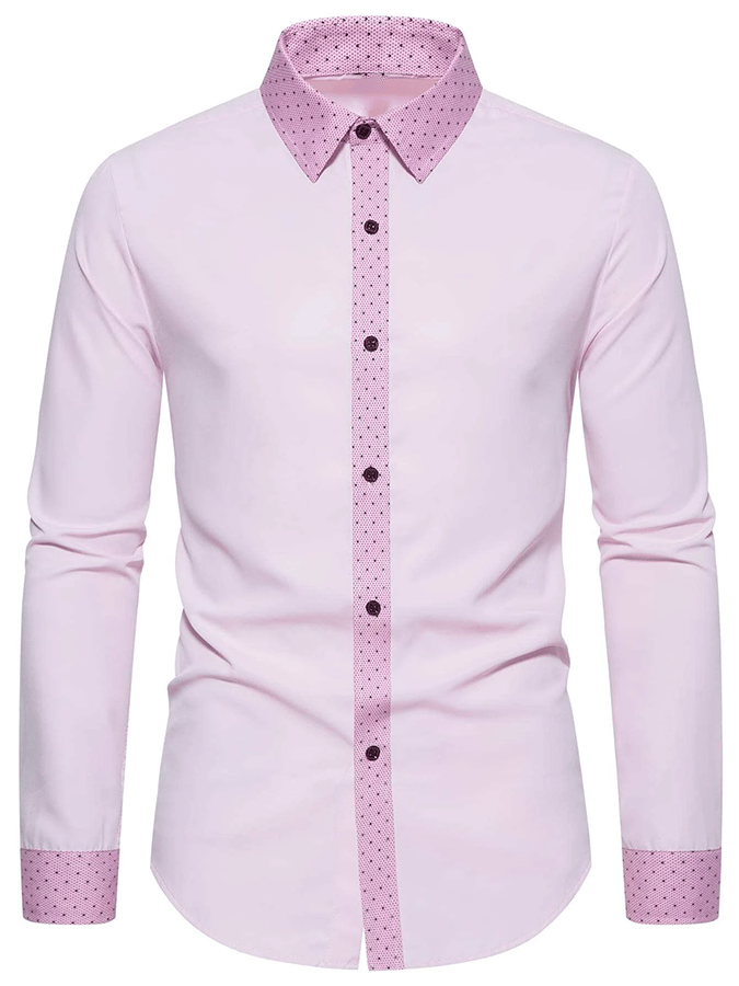 Men's Geometric Design Business Casual Shirt