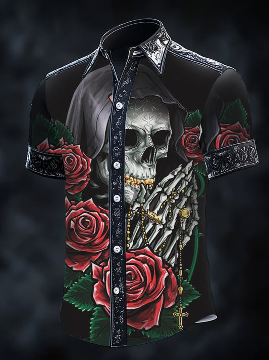 Men's Gothic Dark Short Sleeve Shirt
