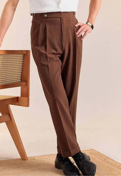 Double-pleat neapolitan trousers
