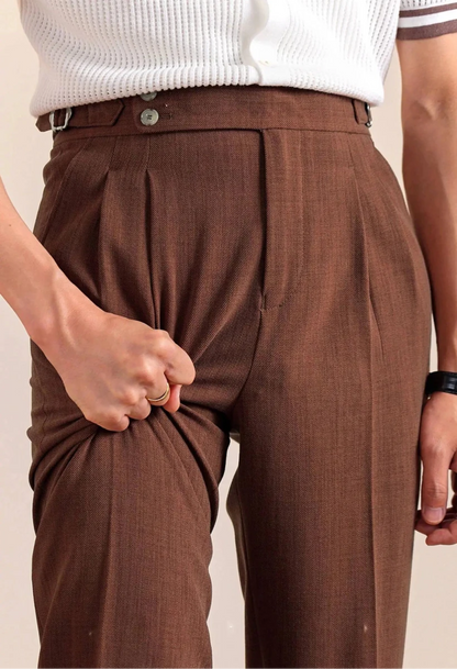 Double-pleat neapolitan trousers