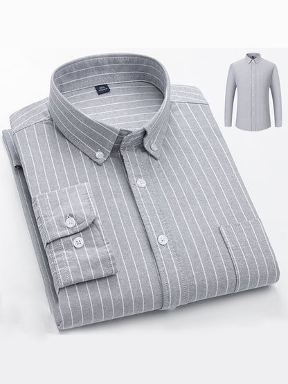 Men's Business Cotton Striped Shirt