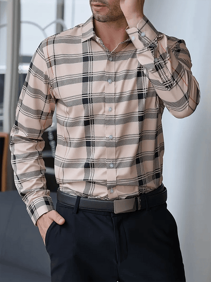 Men's Plaid Business Casual Shirt