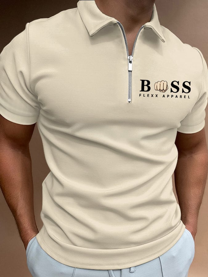 Men'S Short Sleeve Printed Polo