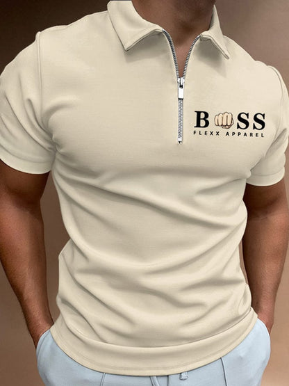 Men'S Short Sleeve Printed Polo