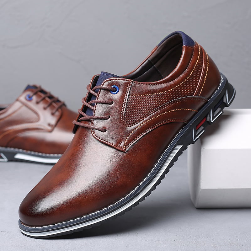 British Style Men'S Casual Business Formal Leather Shoes