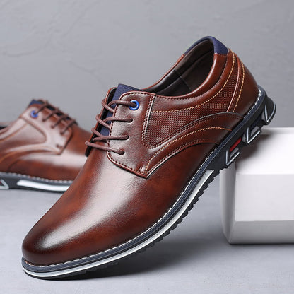 British Style Men'S Casual Business Formal Leather Shoes