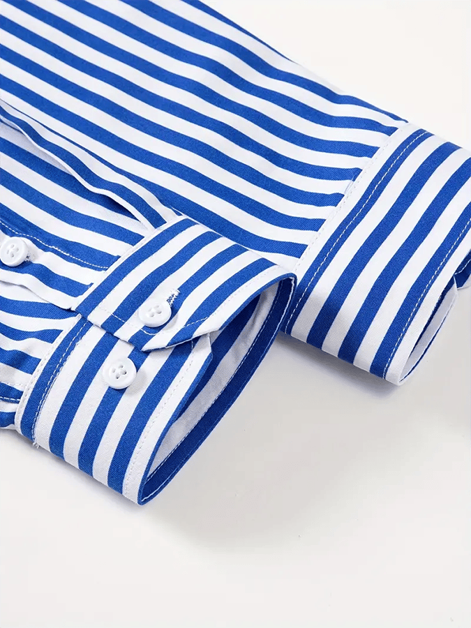 Men's Striped Business Casual Shirt