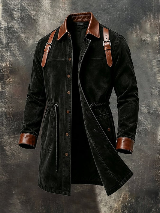 Men's Stylish Vintage Mid-Length Trench Coat