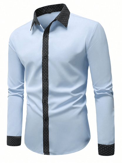 Men's Geometric Design Business Casual Shirt