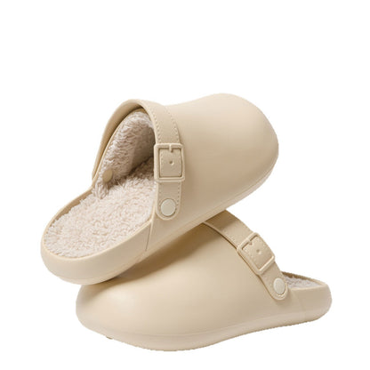 Simple, non-slip, warm cotton slippers for indoor use, home, and couples.