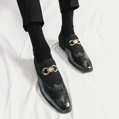 Men'S Fashionable British Style Patchwork Casual Shoes