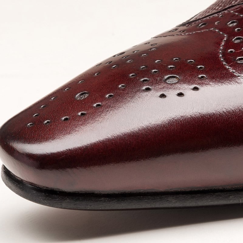 Fashion Carved Buckle Design Business Men'S Leather Shoes