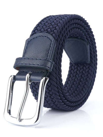 Men's outdoor training canvas elastic braided belt