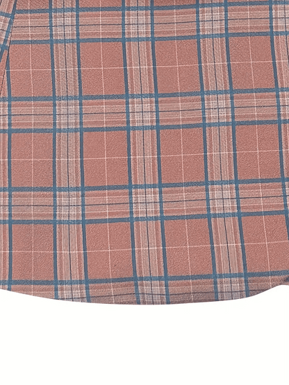 Men's Fashionable Plaid Design Single-Breasted Pocket Design Casual Suit