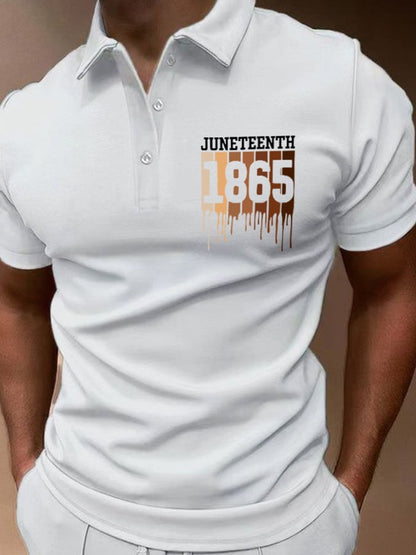 Men's Juneteenth 1865 Print Polo Shirt
