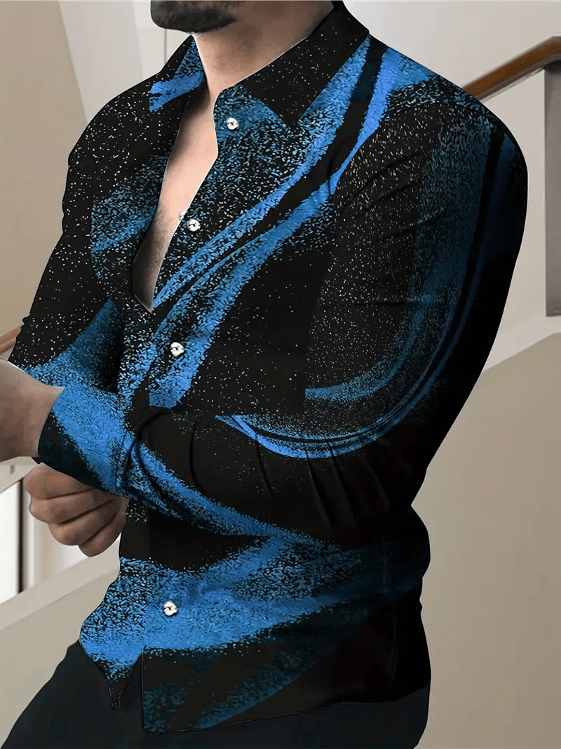 Men's Plaid Business Long Sleeve Shirt