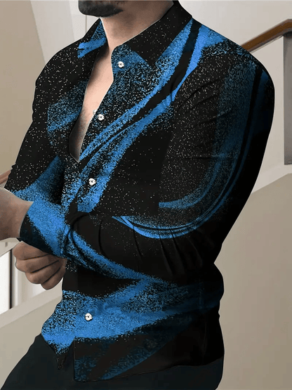 Men's Plaid Business Long Sleeve Shirt