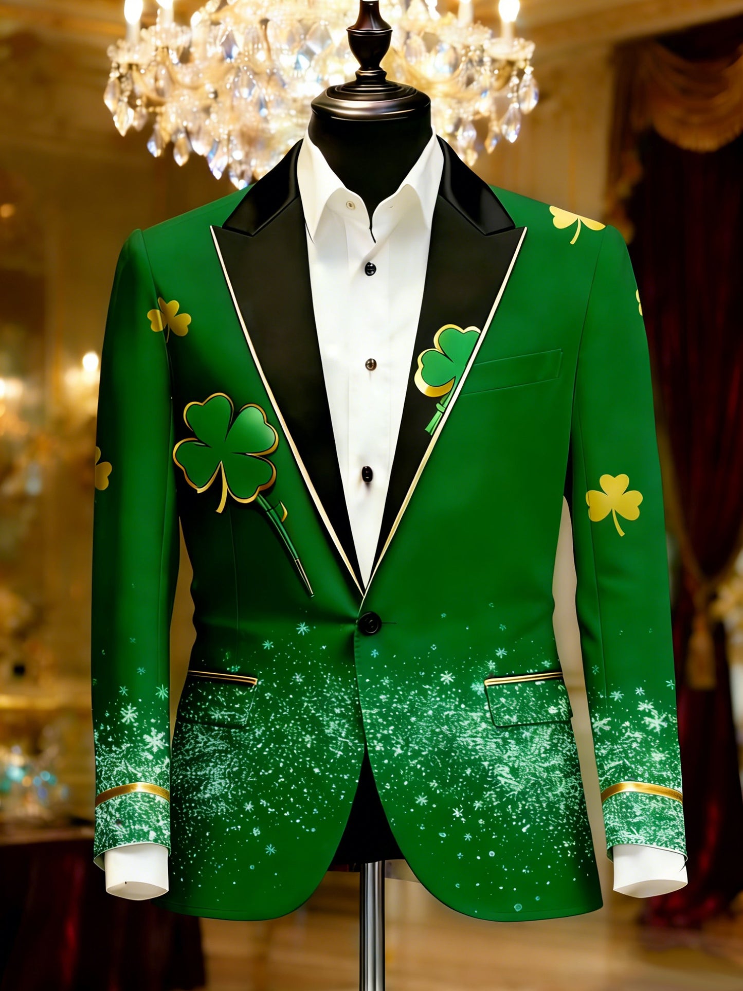 Men's St Patrick Printed Casual Blazer
