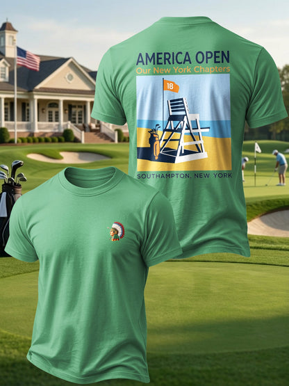 Men's Golf Enthusiast Printed Casual Tops