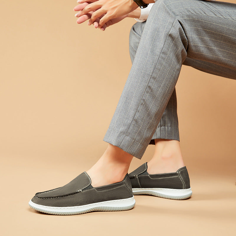 Men's Leather British Style Slip-On Casual Loafers