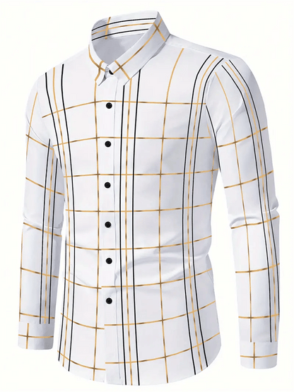 Men's Plaid Business Casual Shirt