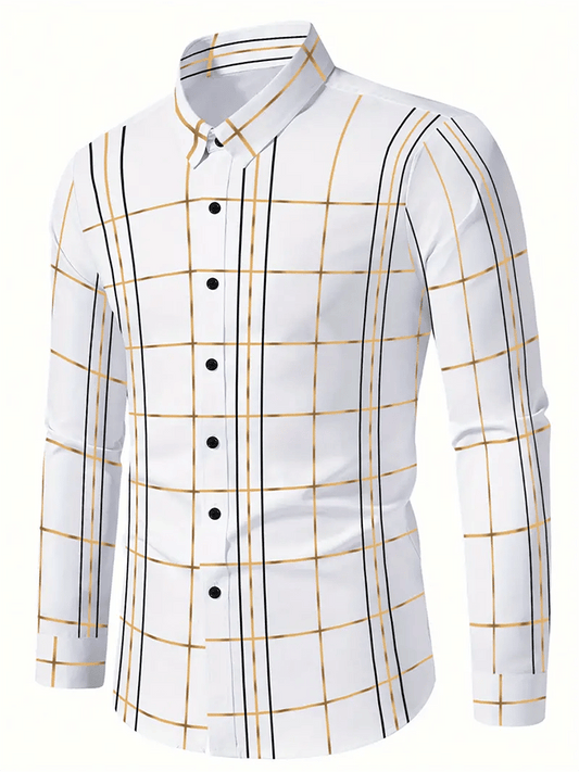 Men's Plaid Business Casual Shirt