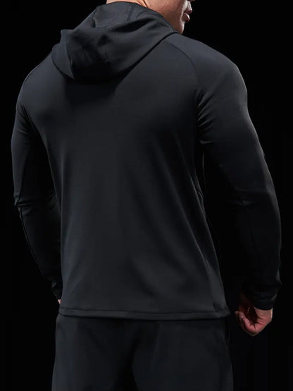 SmoothBlend Quick Dry Sports Fitness Hooded Jacket