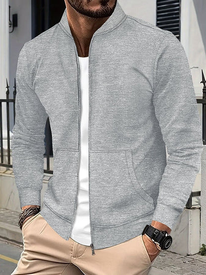 Men's Vintage Waffle Zip Comfort Jacket
