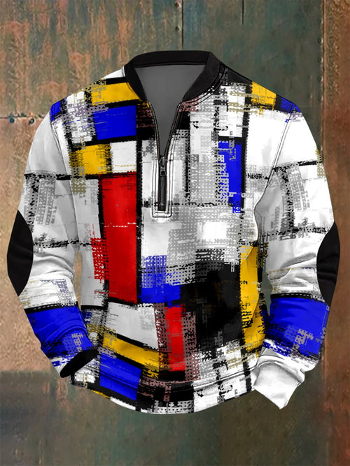 Men's Hawaiian Abstract Geometric Print Sweatshirt
