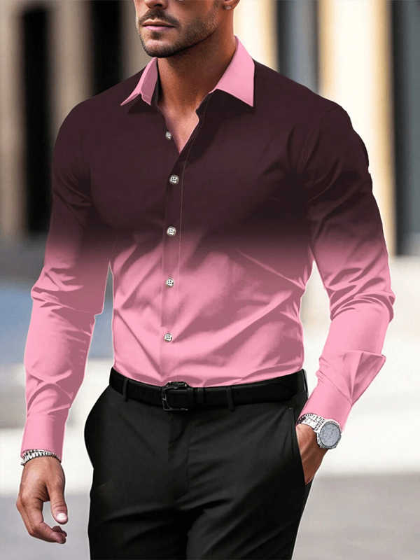 Men's Business Casual Long Sleeve Shirt