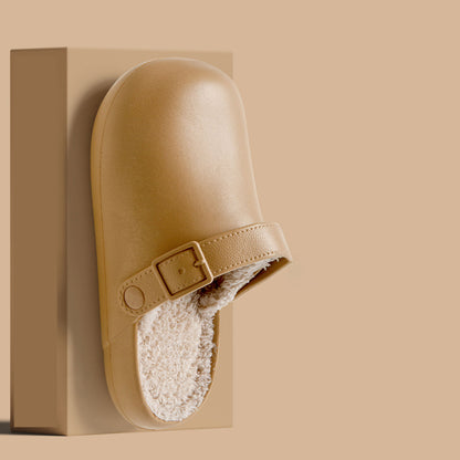 Simple, non-slip, warm cotton slippers for indoor use, home, and couples.