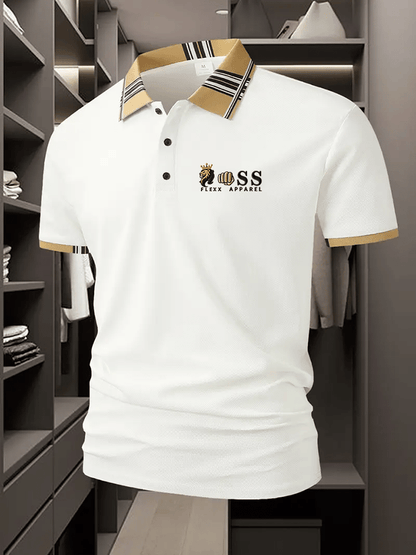 Men's Business Casual Printed Polo Shirt