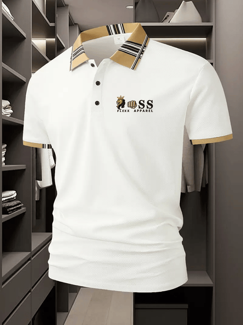 Men's Business Casual Printed Polo Shirt