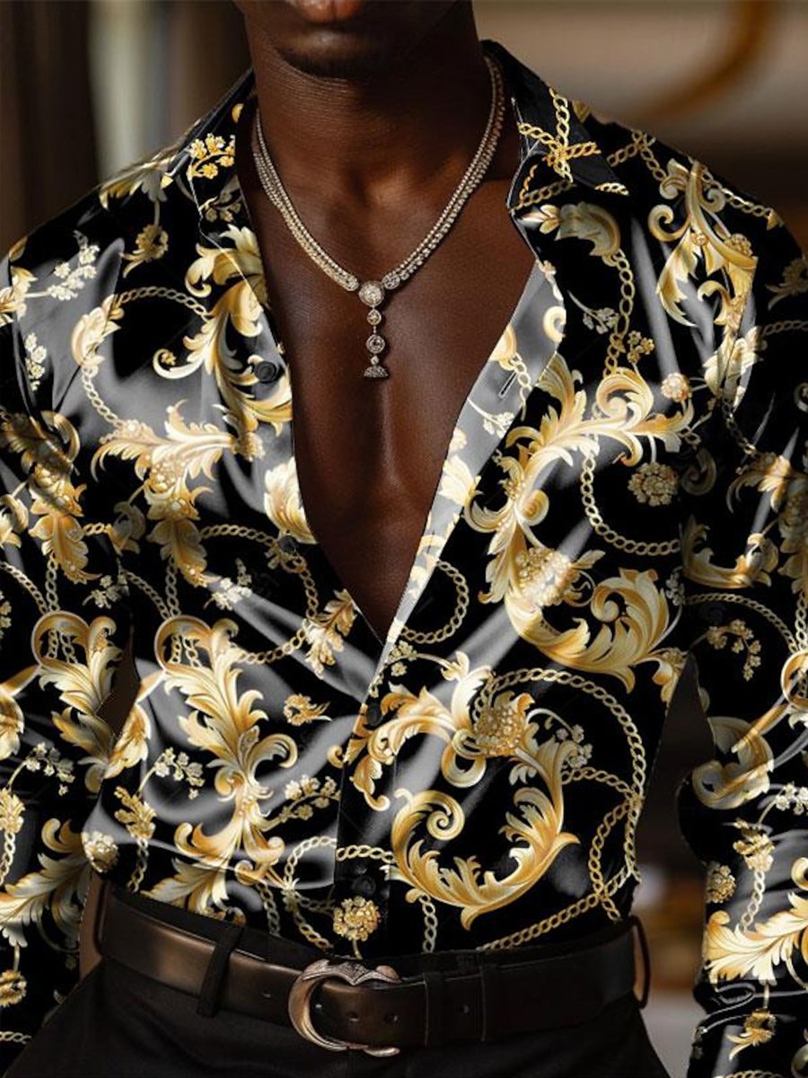 Men's Baroque Long-Sleeved Shirt