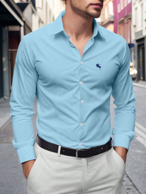 Men's Street Style Business Casual Printed Long Sleeve Shirt