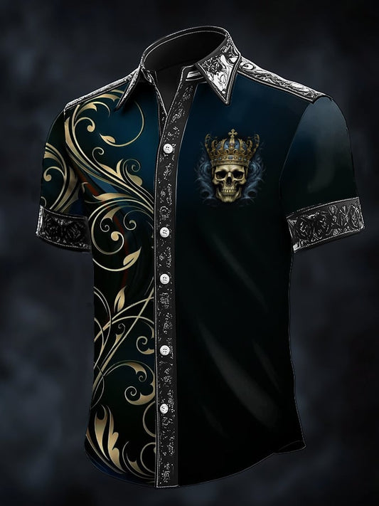 Men's Casual Retro Gentleman Satin Shirt