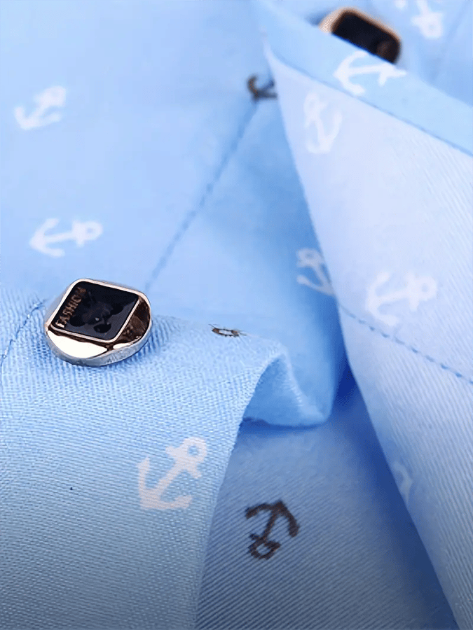 Men's Geometric Business Casual Shirt