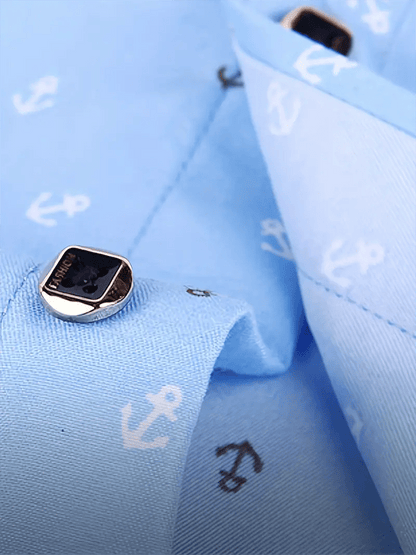 Men's Geometric Business Casual Shirt