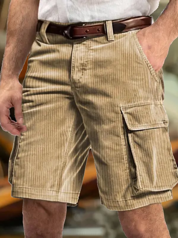 Men's Vintage Multi-Pocket Cargo Shorts