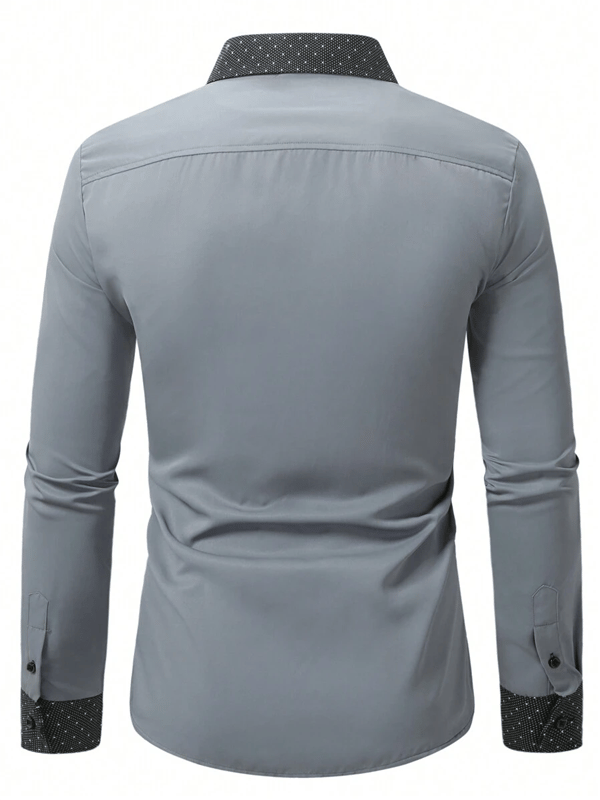 Men's Business Casual Long Sleeve Shirt