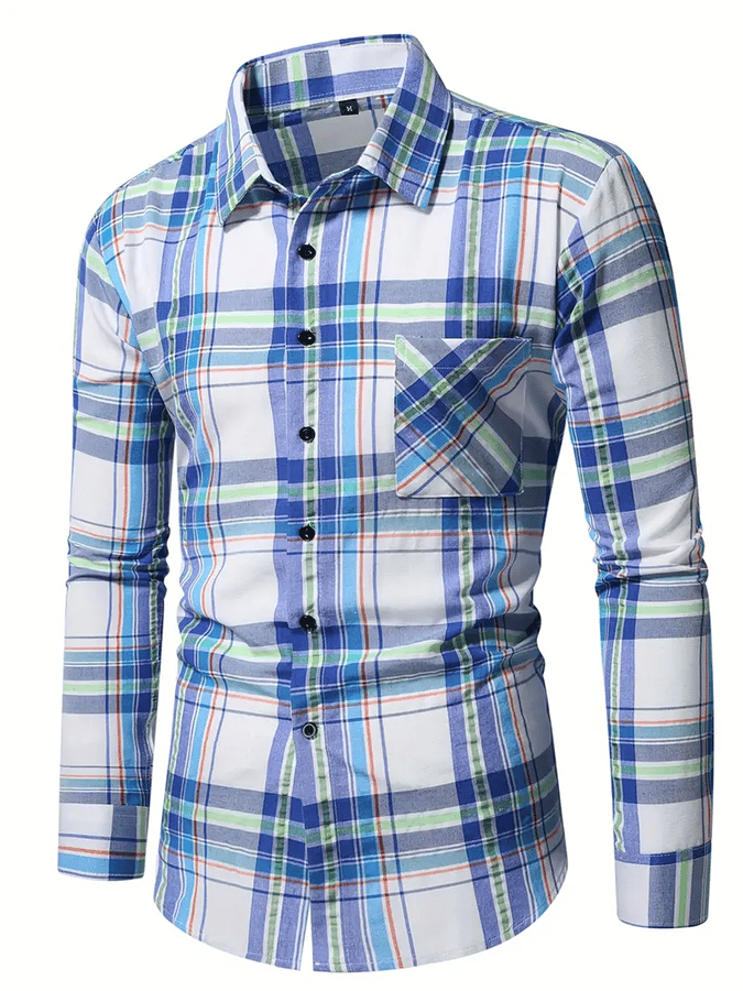 Men's Plaid Business Casual Shirt