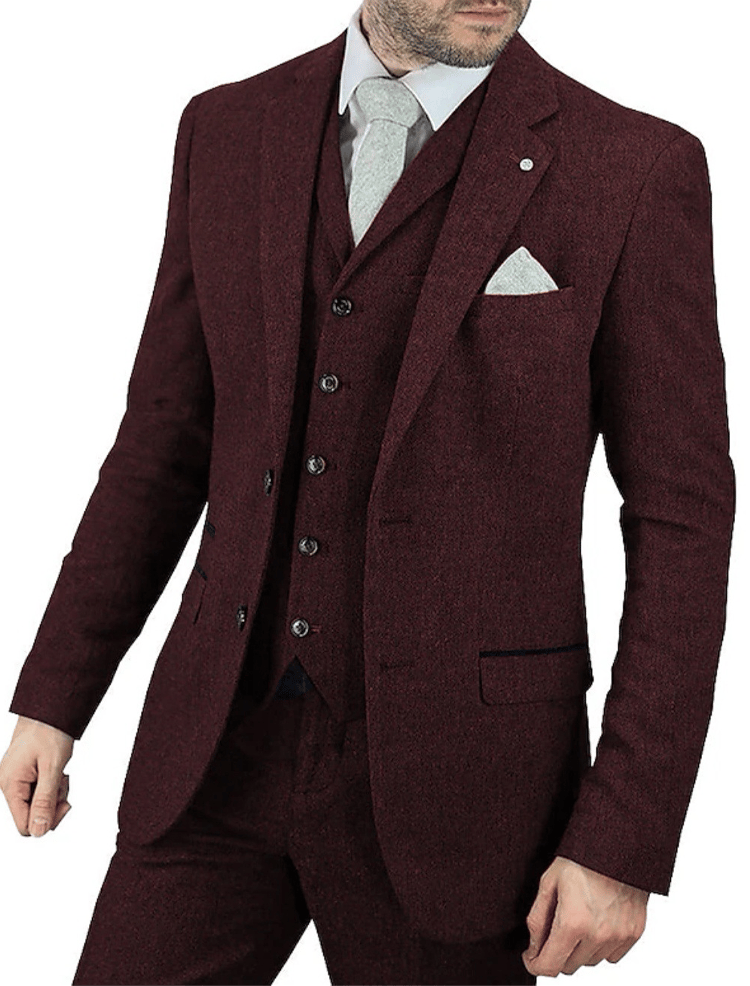 Men's casual pants suit two piece