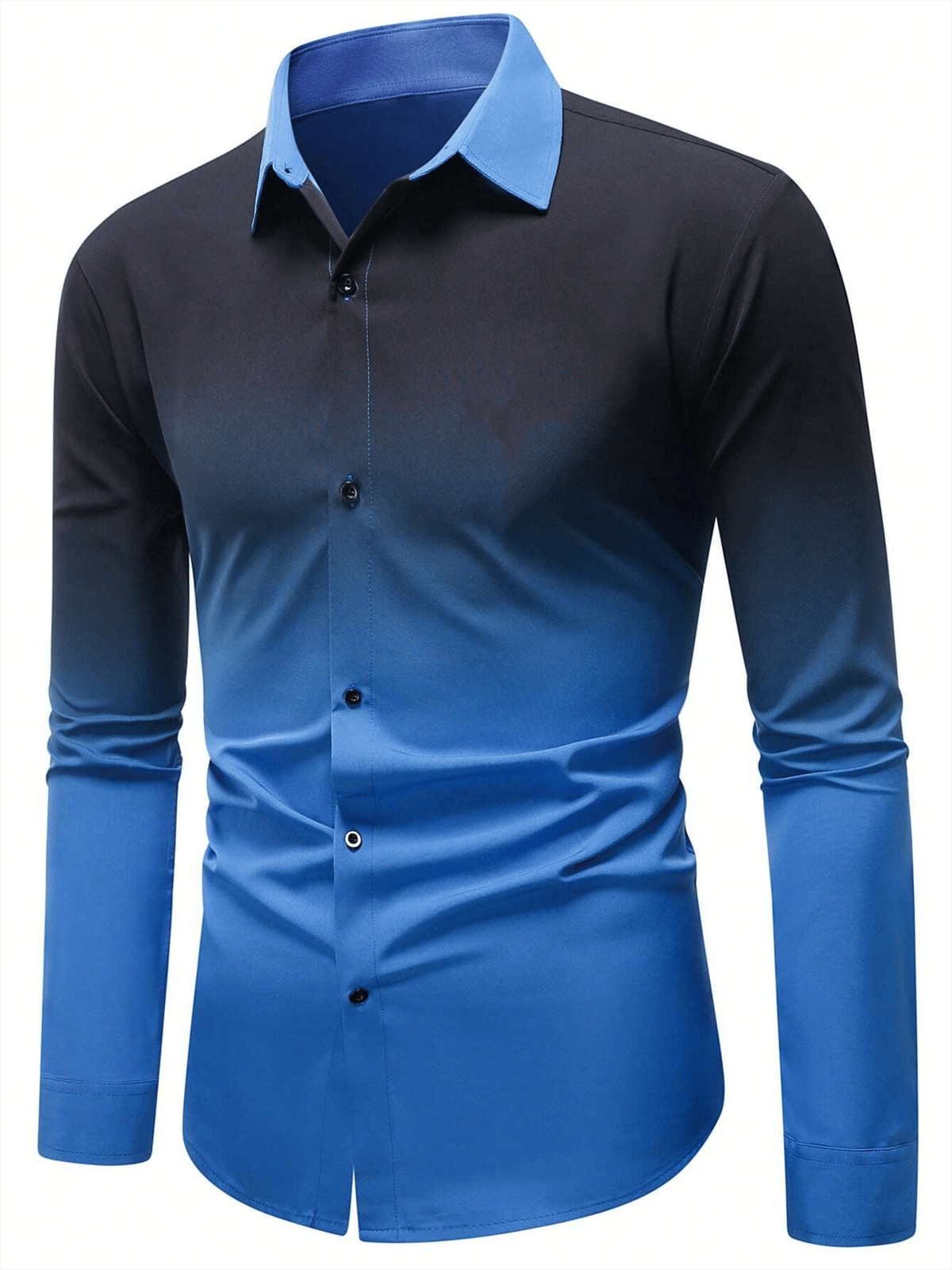 Men's Business Casual Long Sleeve Shirt