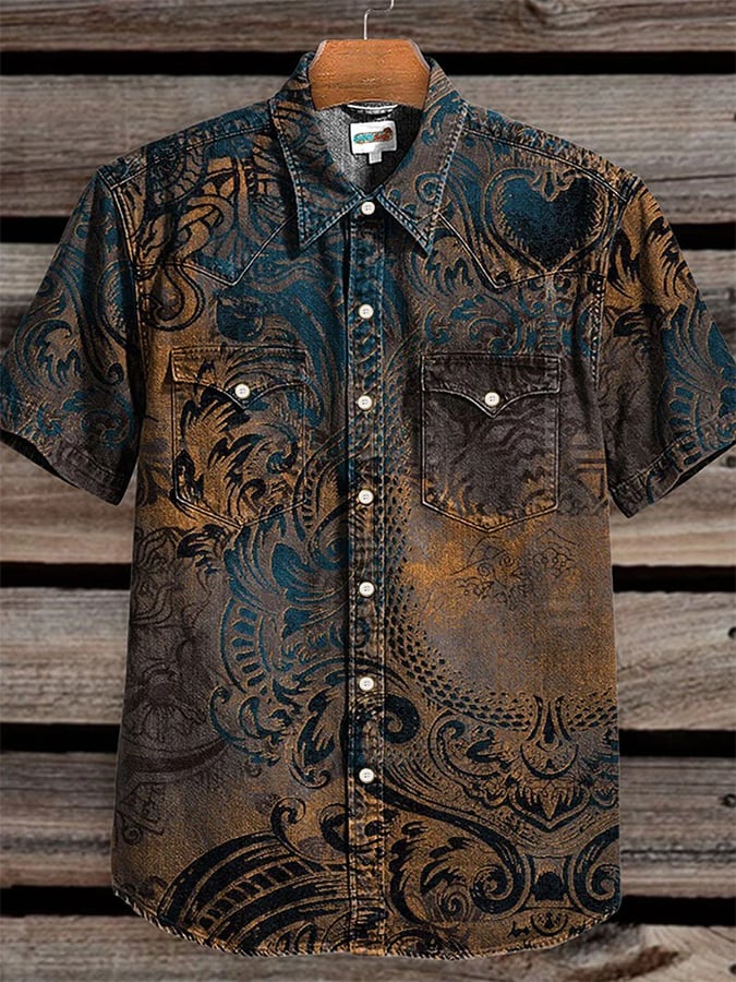 Men's Cowboy Western Vintage Shirt