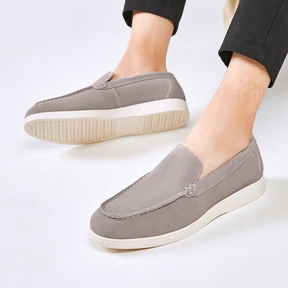 Men's British Style Suede Leather Nubuck Loafers