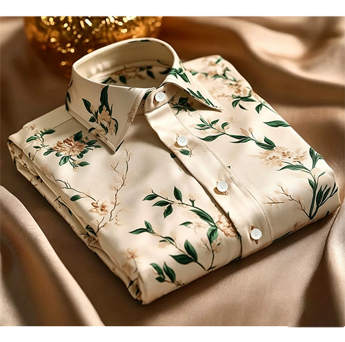 Business Casual Floral Print Shirt