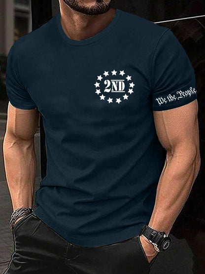 Men's Independence Day Printed Crew Neck T-Shirt